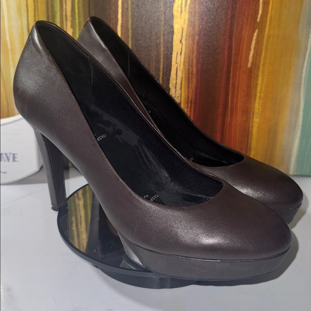 Rockport AdiPrene by Adidas Janae Leather Platform High Heel Pump - Size 9.5M